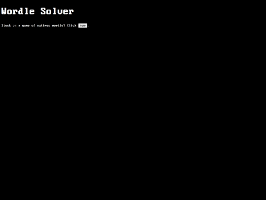testing/wordlesolved screenshot