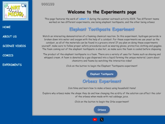 Experiment screenshot