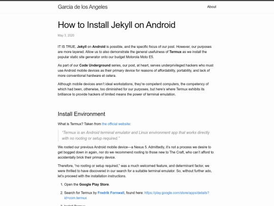 blog/2020/05/03/how-to-install-jekyll-on-android screenshot