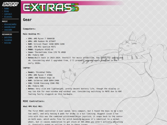 extras/gear screenshot