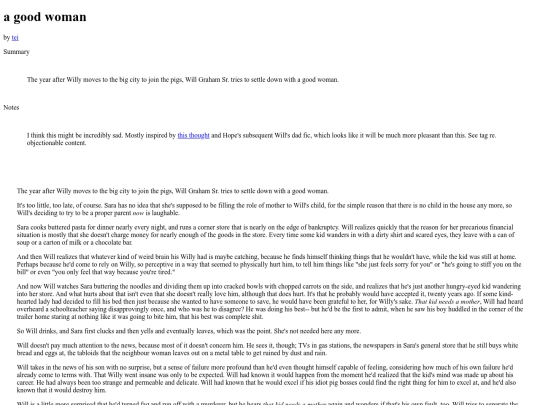 Fic/agoodwoman screenshot