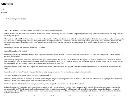 Fic/altruism screenshot