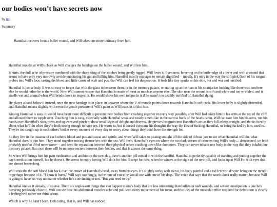 Fic/bodieswonthavesecrets screenshot