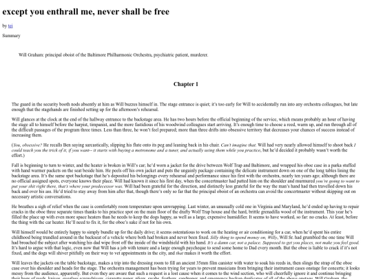 Fic/enthrall screenshot