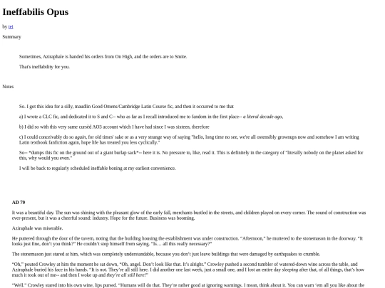 Fic/ineffabilisopus screenshot