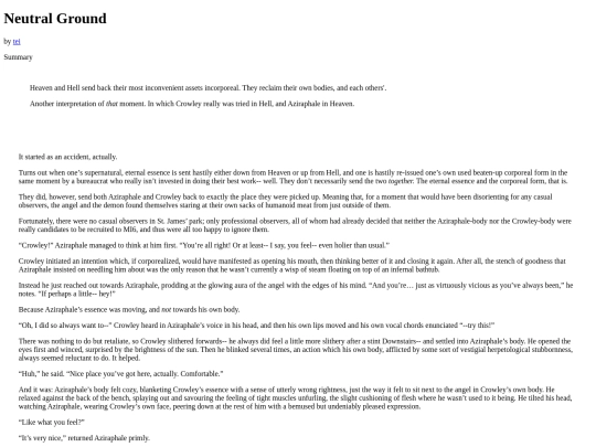Fic/neutralground screenshot