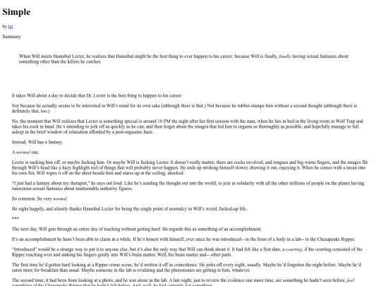 Fic/simple screenshot