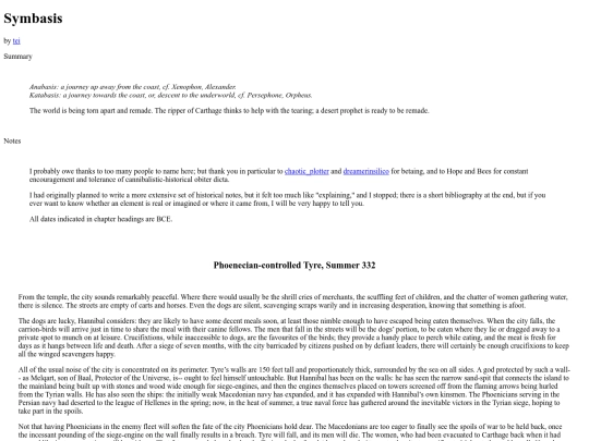Fic/symbasis screenshot