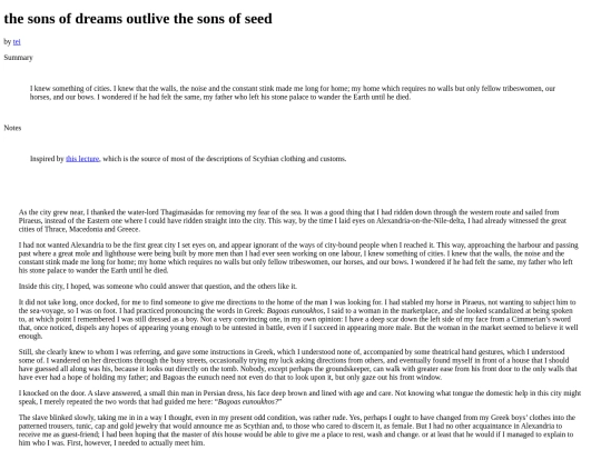 Fic/thesonsofdreams screenshot
