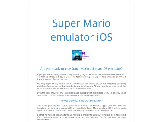 delta-super-mario-emulator-ios screenshot