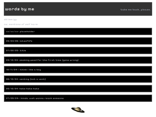 pages/blog/ramblings screenshot
