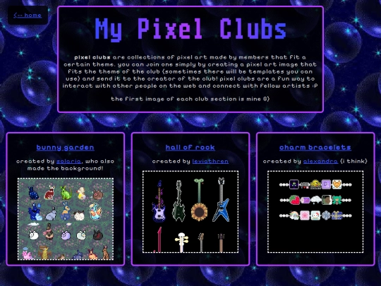 pages/pixelclubs screenshot