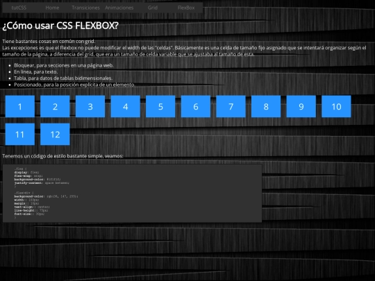 Flexbox screenshot