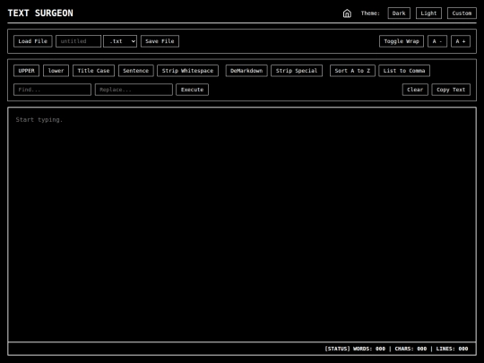 pages/Generators/text_surgeon screenshot
