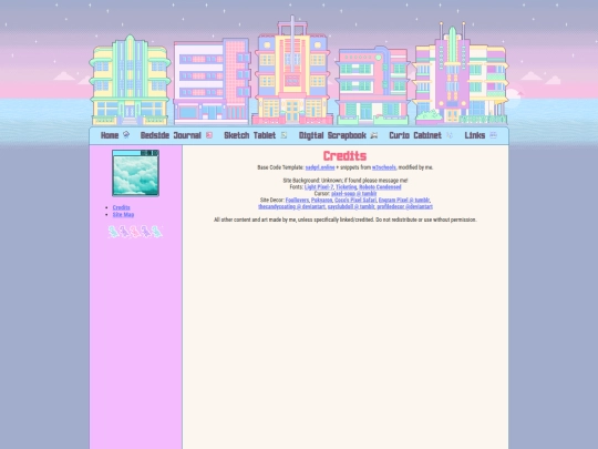 sitely/credits screenshot