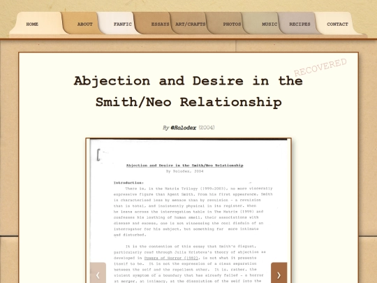 essays/abjection screenshot