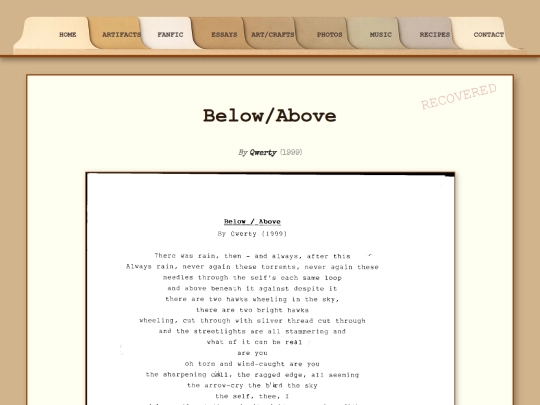 fanfic/poetry/belowabove screenshot