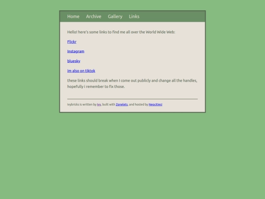 links screenshot