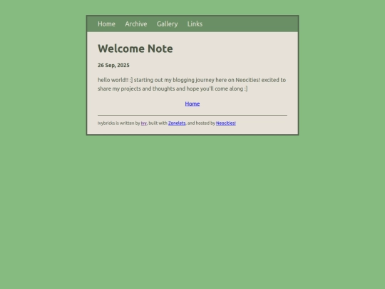 posts/2025-09-26-Welcome-Note screenshot