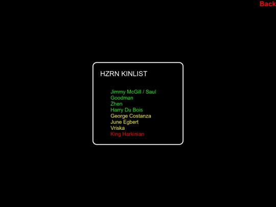 kinlist screenshot