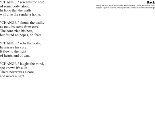 poem/CHANGE screenshot
