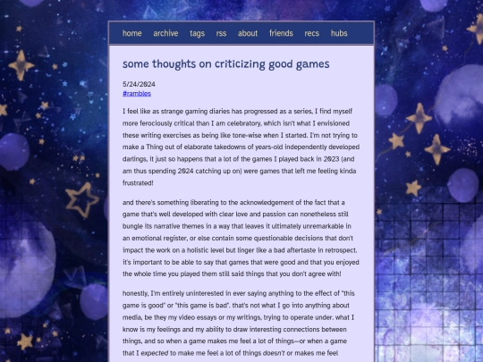 posts/2024-05-24-OnCriticizingGoodGames screenshot