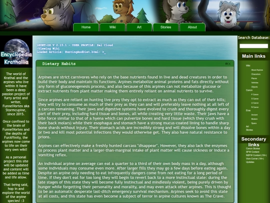 html/wiki/biology/huntingAndDiet screenshot