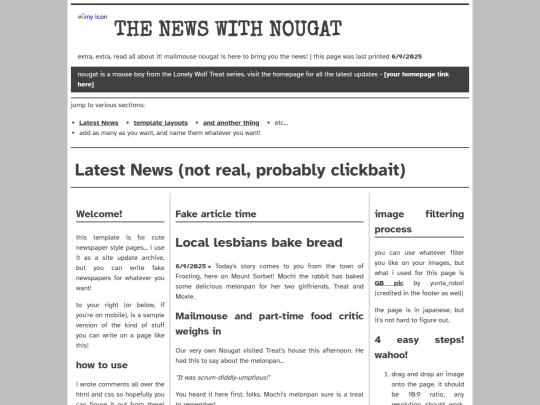 newspaperhtml screenshot