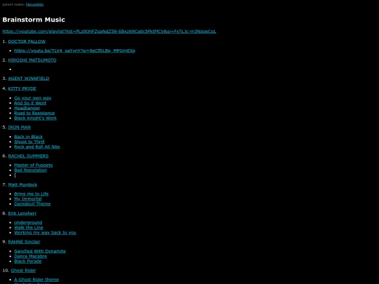 MarvelWiki/BrainstormMusic screenshot