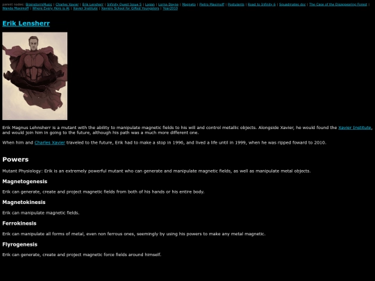 MarvelWiki/Erik Lensherr screenshot