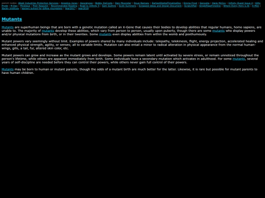 MarvelWiki/Mutants screenshot