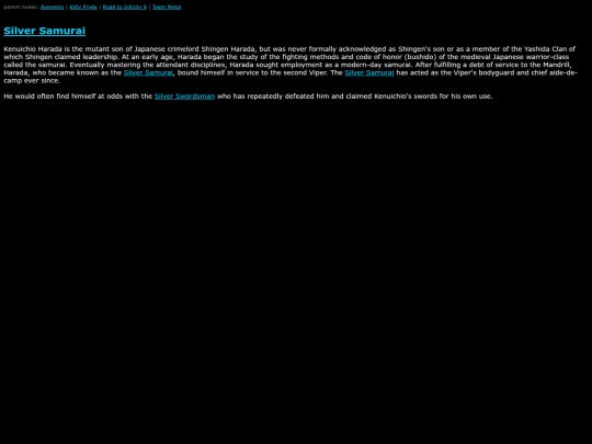 MarvelWiki/Silver Samurai screenshot