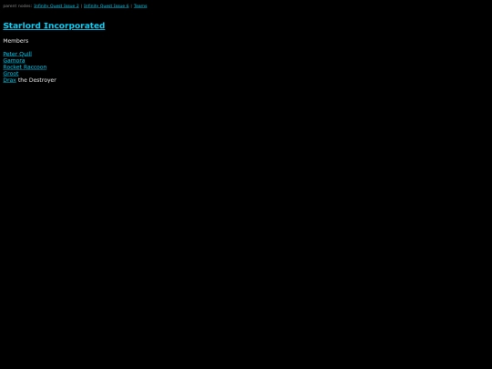 MarvelWiki/Starlord Incorporated screenshot