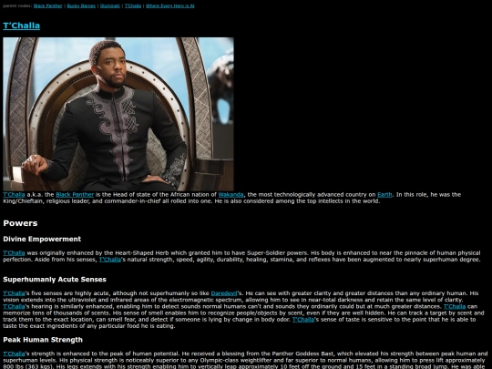 MarvelWiki/T’Challa screenshot