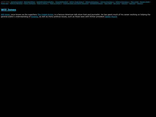 MarvelWiki/Will Jones screenshot