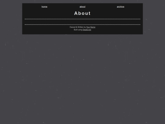 blog/about screenshot