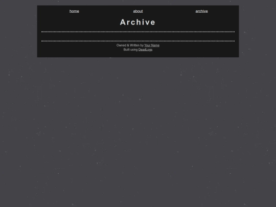 blog/archive screenshot
