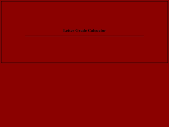 JS Grade Calculator/gradeCalc screenshot