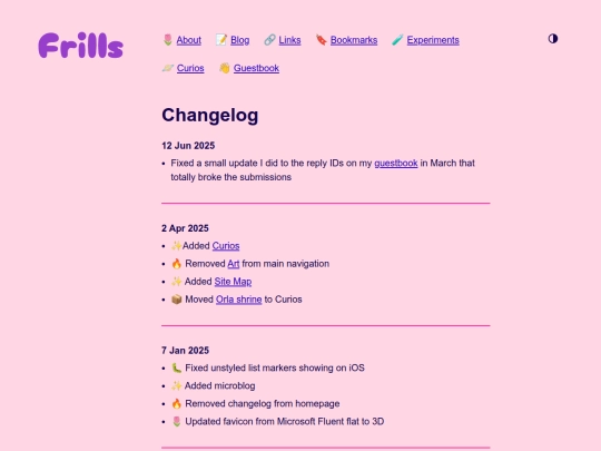 changelog screenshot