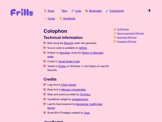 colophon screenshot
