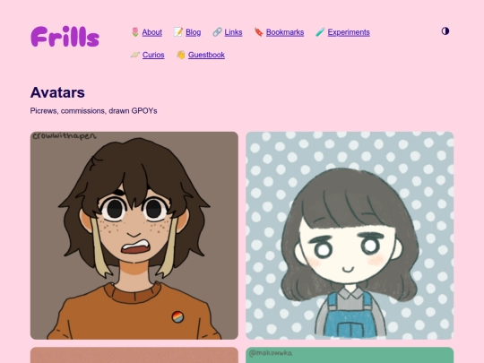curios/avatars screenshot