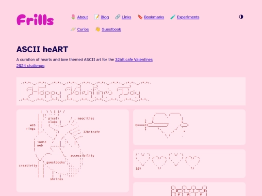 experiments/valentines-ascii-heart screenshot