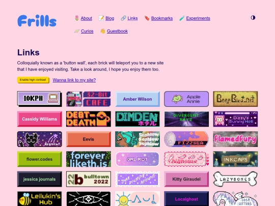 links screenshot