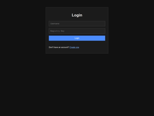 login screenshot
