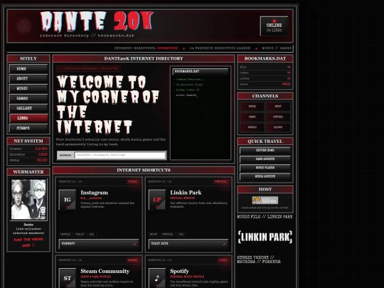 links screenshot