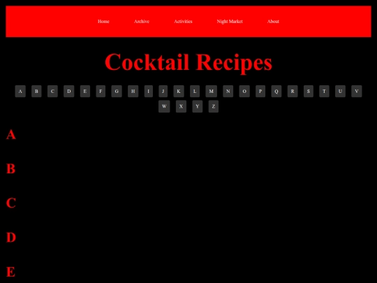 cocktails screenshot