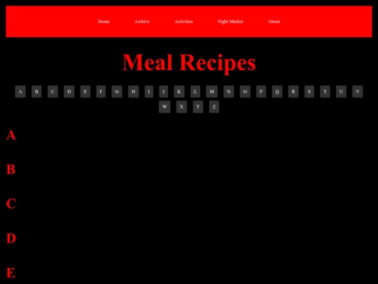 meals screenshot