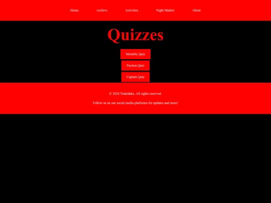 quizzes screenshot