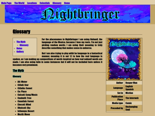 nightbringer/wiki/glossary screenshot