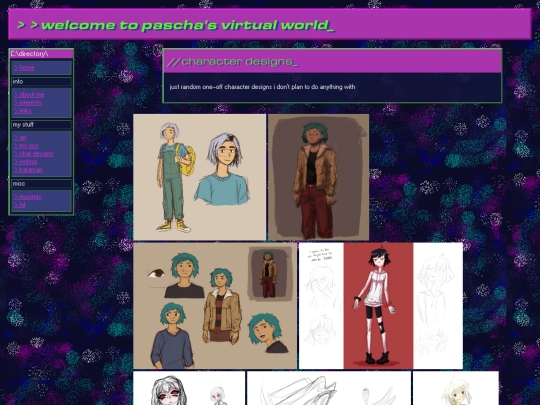 pages/chardesigns screenshot